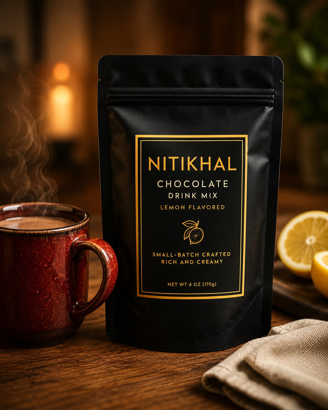 Nitikhal Flavored Chocolate Drink Mix - Lemon