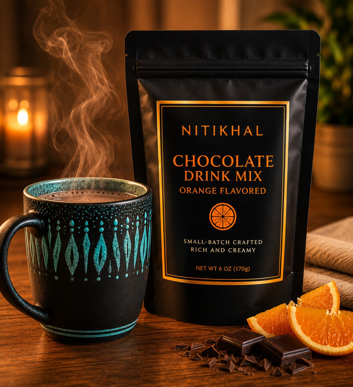 Nitikhal Flavored Chocolate Drink Mix - Orange